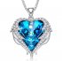 2019 CDE Crystal Pendant Necklace For Womens Heart Blue Online