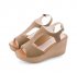 Wholesale High Heels Sandals For Girl Wedges Cream USA