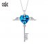 Buy CDE S925 Crystal Pendant Necklace Small Key