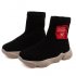 2019 Boots Kids High Top Shoes Sock Sneakers Black
