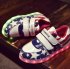 Sneakers Low Top America Kids Led Shoes Blue White