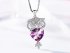 2019 S925 Crystal Pendant Necklace Owl Pink Shop