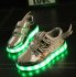 Sneakers Wings Kids Low Top PU Led Shoes Silver