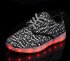 Cool Led Running Shoes Kids USB Charge Sneaker Black