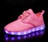 Best Led Running Shoes Kids USB Charge Sneaker Pink