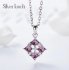 Wholesale CDE S925 Crystal Pendant Necklace Pink Online