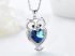 Discount S925 Crystal Pendant Necklace Owl Blue Online