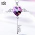 Discount CDE S925 Crystal Pendant Necklace Small Key