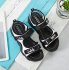 Discount Sports Sandals For Womens Platform Black White USA