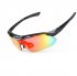 Best Cycling Sports Sunglasses +5 Lenses Glasses All Black