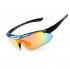 Cycling Sports Sunglasses +5 Lenses Glasses Sale - Black/Blue