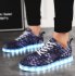 Cool Led Couple Shoes Camouflage Sneakers Mens Gray