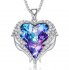 Best CDE Crystal Pendant Necklace For Womens Heart Purple USA