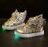 Store/Shop Led Kids Shoes USB Charge High Top Wings Gold USA