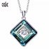 Buy CDE S925 Crystal Pendant Necklace Green Sale