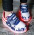 Led Shoes Low Top America Kids Sneakers White Blue