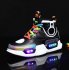 Cool Led Kids Shoes USB Charge Sneaker High Top Black