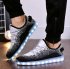 Best Low Top Led Running Shoes Women's USB Charge White/Black