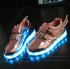 Fashion Sneakers Wings Kids Low Top PU Led Shoes Pink