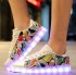 Discount Led Shoes Low Top Sneakers Womens Graffiti Green