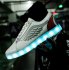 Fashion Led Shoes Low Top Sneakers Wings Men's White/Silver