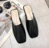 Wholesale Mules Shoes For Women Flat Leather Black USA