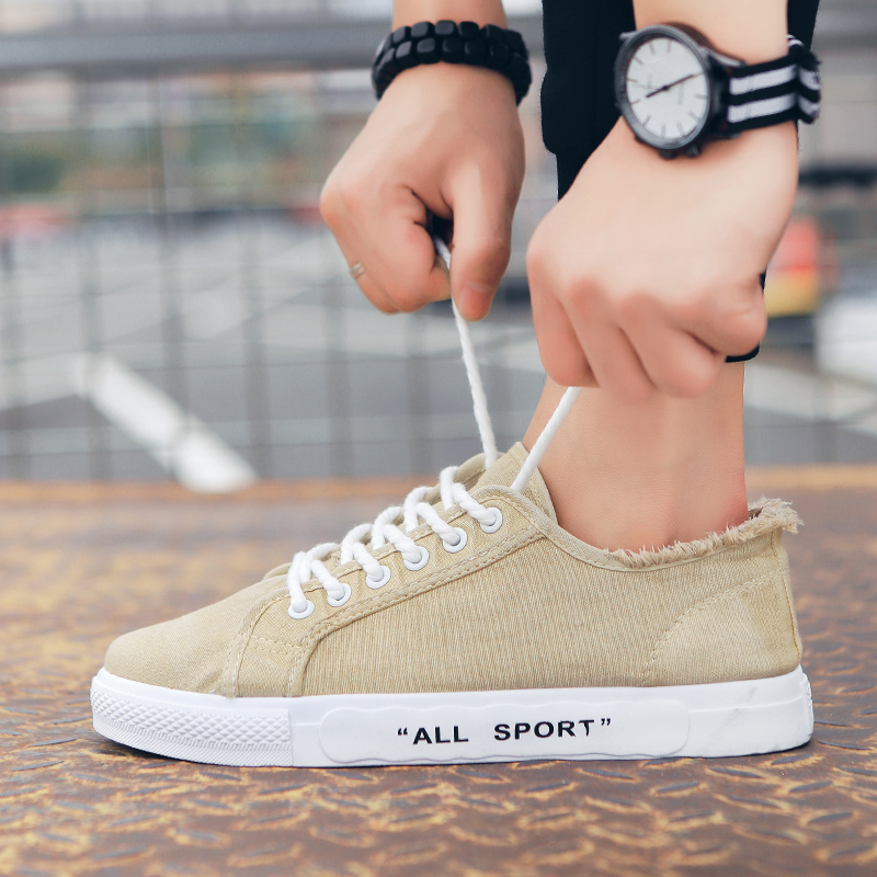 2019 Canvas Shoes Mens Sneakers Cream 